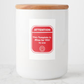 Achtung: Diese Vorlage ist #free für Cutomize Lebensmitteletikett (Vorderseite)