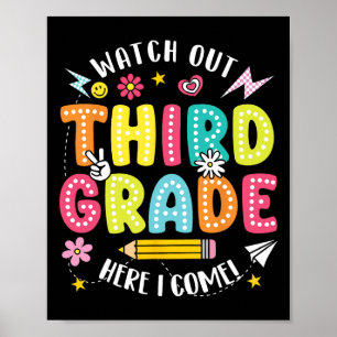 Achtung, dritte Klasse, ich komme! Hallo 3. Klasse Poster