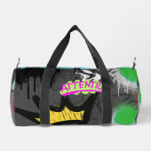 Achtung, ein Vampir isst Herzspray Gemälde Duffle Bag (Rückseite)