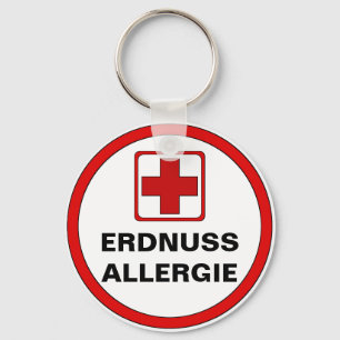 Achtung - ERDNUSS Allergie Schlüsselanhänger