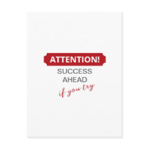 Achtung! Erfolg vor uns, wenn Sie versuchen