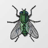 Achtung Getter Fly Fensteraufkleber (Blatt)