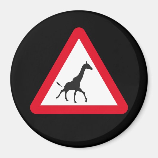 Achtung: Giraffe Crossing! Magnet (Vorne)
