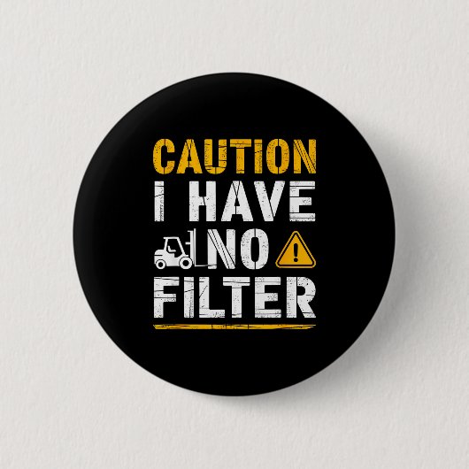 Achtung habe Filter lustig sarkastisch wütend Männ Button (Vorderseite)