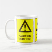 Achtung - Heißer Kaffeebecher Kaffeetasse (Links)