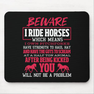 Achtung, ich fahre Pferde Reiten Reiten Mousepad