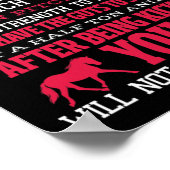 Achtung, ich fahre Pferde Reiten Reiten Poster (Ecke)