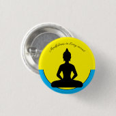 Achtung in jeder Sekunde /Meditation & Yoga Button (Vorne & Hinten)
