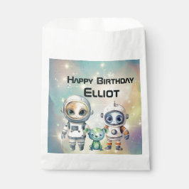 Achtung intergalaktischer Geburtstag Geschenktütchen