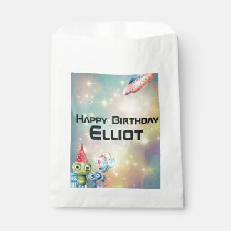 Achtung intergalaktischer Geburtstag Geschenktütchen