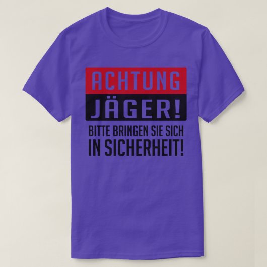Achtung jager T-Shirt (Design vorne)