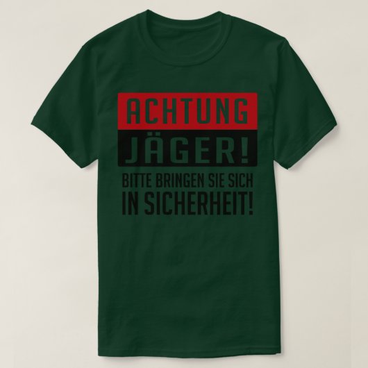 Achtung jager T-Shirt (Design vorne)