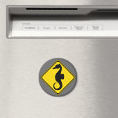 Achtung: Jumping Seepferd Crossing! Magnet (In Situ (Geschirrspüler))
