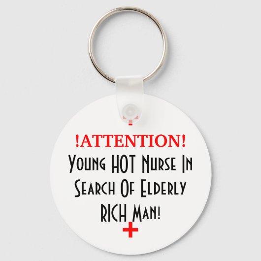 !ACHTUNG!, Junge heiße Krankenschwester auf der Su Schlüsselanhänger (Vorderseite)