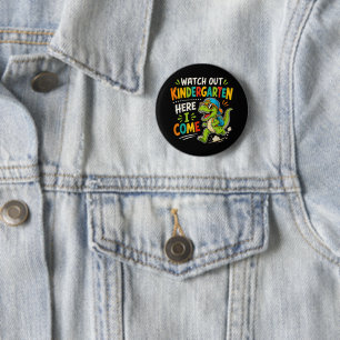 Achtung Kindergarten ich komme Dino Button