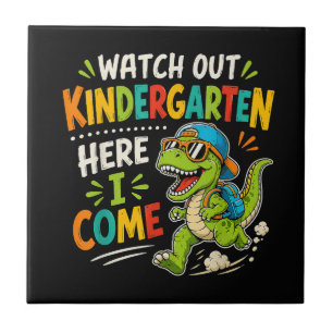 Achtung Kindergarten ich komme Dino Fliese