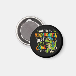 Achtung Kindergarten ich komme Dino Magnet