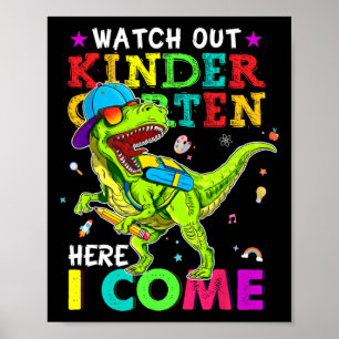 Achtung Kindergarten Ich Komme Dinosaurier Byck Poster