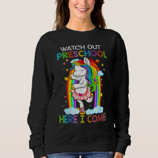 Achtung Kindergarten, ich komme Einhorn Zurück zur Sweatshirt