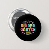 Achtung Kindergarten Ich komme Kindergarten Lehrer Button (Vorne & Hinten)