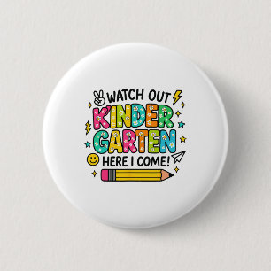 Achtung Kindergarten, ich komme zurück zur Schule  Button