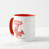 Achtung Lachender Elmo Voraus Tasse (Vorderseite Links)