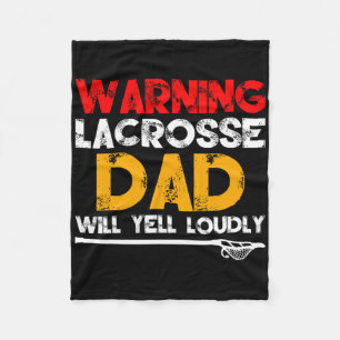 Achtung Lacrosse-Vater Vatertag Geschenkartikel  Fleecedecke