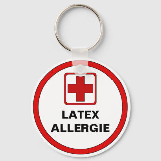 Achtung - Latex Allergie Schlüsselanhänger