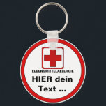 Achtung - Lebensmittel Allergie Schlüsselanhänger<br><div class="desc">Achtung ich habe eine Lebensmittel – Allergie! Die Lebensmittel kann man selbst als Textbausteine angeben und individuell gestalten. Weisen sie auf ihre Allergie mit Hilfe dieses Anhängers hin. Für ihre Umwelt ist es so einfacher zu reagieren wenn sie es vielleicht nicht mehr können. Auch kann er sie im Notfall vor...</div>