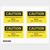 ACHTUNG: lustiger Arbeitsplatzaufkleber mit Hardha Rechteckiger Aufkleber (Blatt)