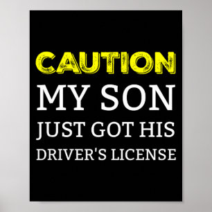 Achtung Mein Sohn Hat Gerade Den Führerschein Gema Poster