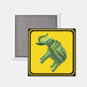 Achtung: Melophant Crossing! Magnet (Vorderseite/Rückseite)