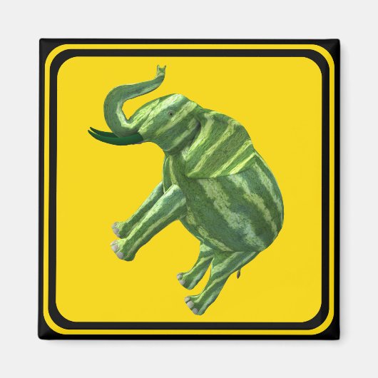 Achtung: Melophant Crossing! Magnet (Vorne)