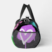 Achtung Modernes Graffiti-Spray-Bild schwarz Duffle Bag (Rechts)