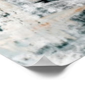 'Achtung' neutrales Abstrakt Art Poster drucken (Ecke)