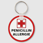 Achtung - Penicillin Allergie Schlüsselanhänger (Vorderseite)