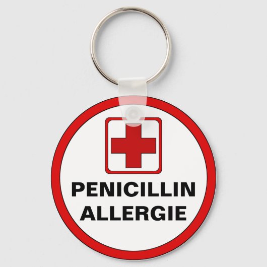 Achtung - Penicillin Allergie Schlüsselanhänger (Vorderseite)