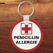 Achtung - Penicillin Allergie Schlüsselanhänger (Vorderseite)