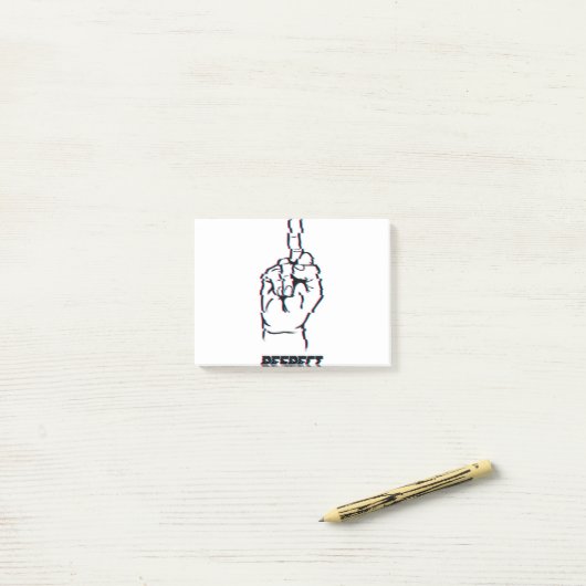 Achtung Post-it Klebezettel (Auf Schreibtisch)