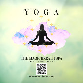 ** Achtung Reiki Frau Yoga Gold Meditation Fensteraufkleber (Blatt 3)