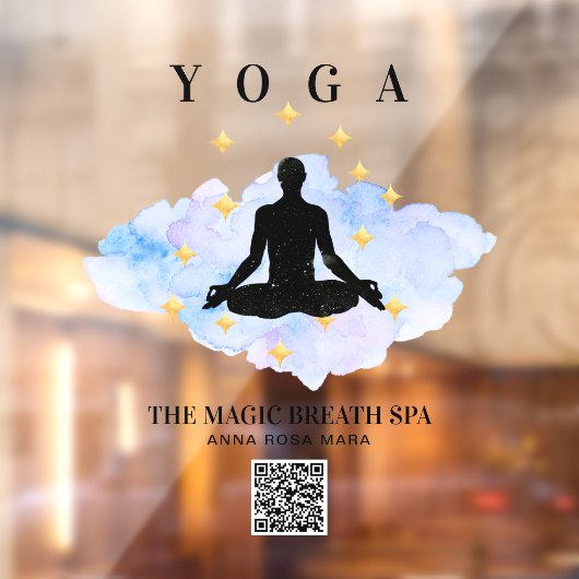 ** Achtung Reiki Man Yoga Gold Meditation Fensteraufkleber (Blatt 2)