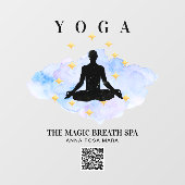 ** Achtung Reiki Man Yoga Gold Meditation Fensteraufkleber (Blatt)