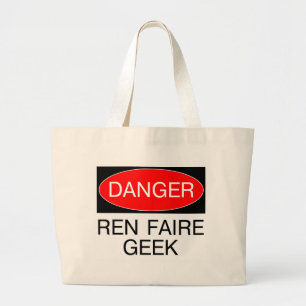 Achtung - Ren Faire Geek Renaissance-Faire-T-Shirt Jumbo Stoffbeutel