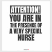 Achtung, Sie sind in der Gegenwart eines ganz beso Aufkleber (Blatt)