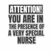 Achtung, Sie sind in der Gegenwart eines ganz beso Aufkleber (Vorderseite)