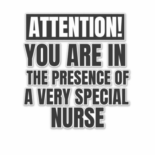 Achtung, Sie sind in der Gegenwart eines ganz beso Aufkleber (Vorderseite)