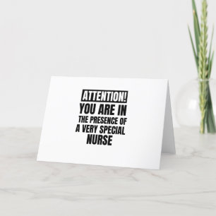 Achtung, Sie sind in der Gegenwart eines ganz beso Feiertagskarte