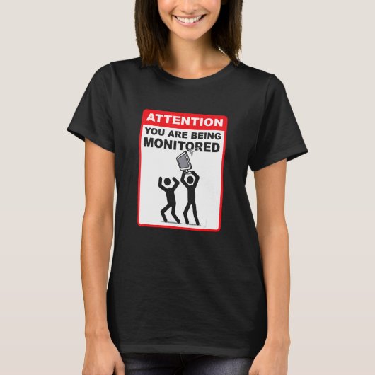 Achtung Sie Werden Überwacht Programmierung Cod T-Shirt (Vorderseite)