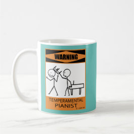 Achtung: Temperamentvolle Pianist-Tasse Kaffeetasse