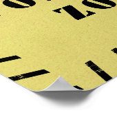 Achtung, Trainingszone im Stil eines Fitnessstudio Poster (Ecke)